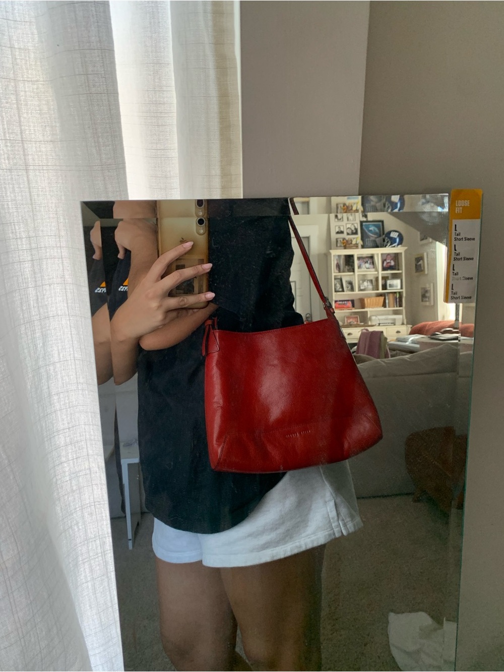 Wilsons Leather Red Leather Shoulder Bag with Single Strap - Picture 9 of 9